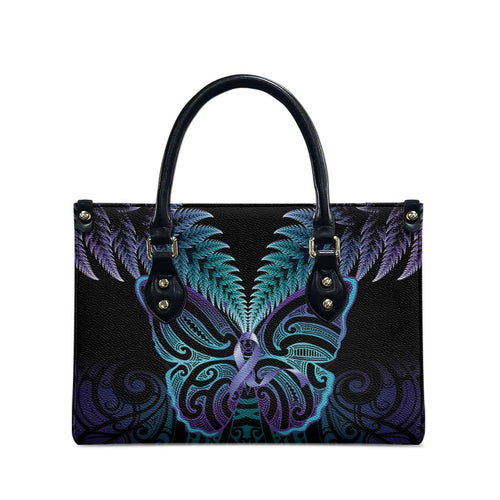 Suicide Prevention New Zealand Leather Bag Aotearoa Maori Butterfly Mix Silver Fern - Aussie Hoodie