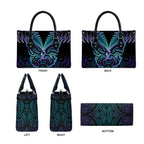Suicide Prevention New Zealand Leather Bag Aotearoa Maori Butterfly Mix Silver Fern - Aussie Hoodie