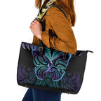 Suicide Prevention New Zealand Leather Tote Bag Aotearoa Maori Butterfly Mix Silver Fern - Aussie Hoodie