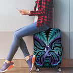 Suicide Prevention New Zealand Luggage Cover Aotearoa Maori Butterfly Mix Silver Fern - Aussie Hoodie