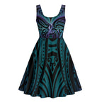 Suicide Prevention New Zealand Midi Dress Aotearoa Maori Butterfly Mix Silver Fern - Aussie Hoodie
