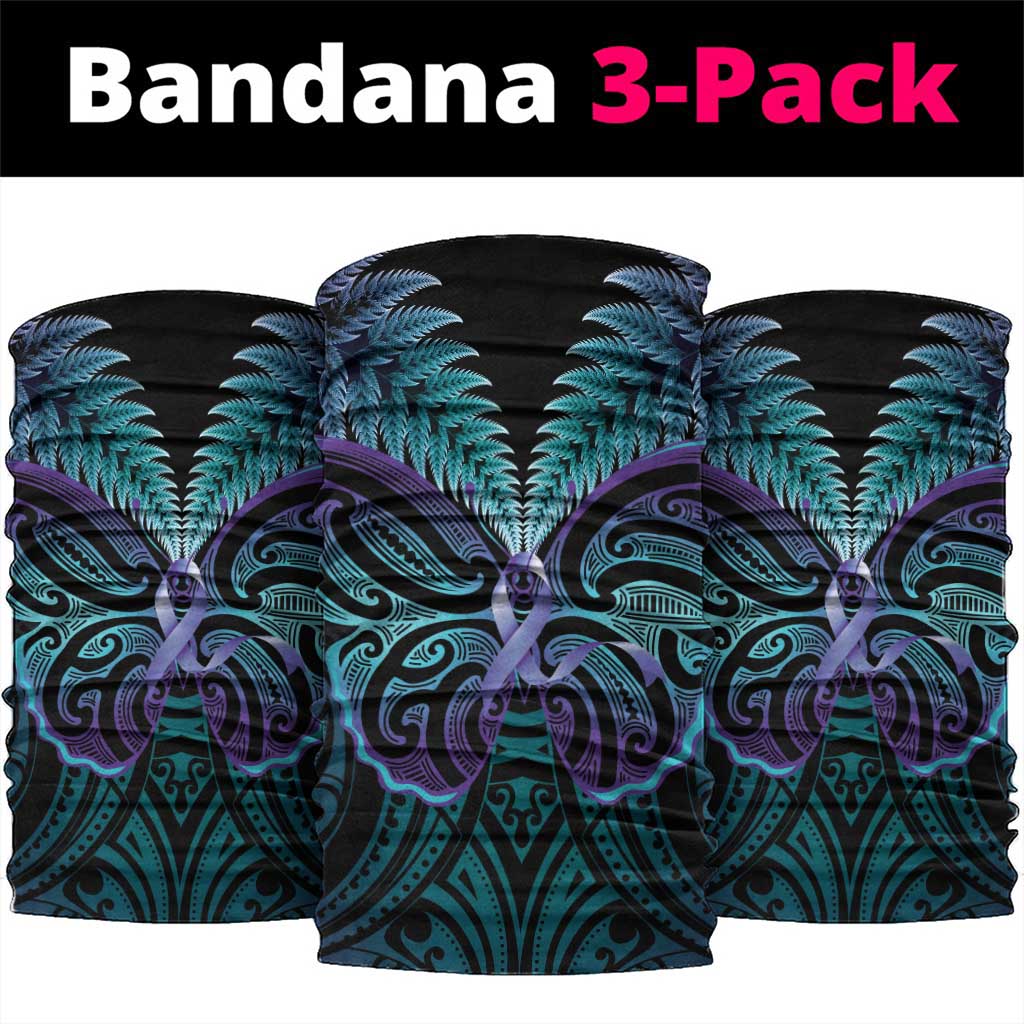 Suicide Prevention New Zealand Neck Gaiter Aotearoa Maori Butterfly Mix Silver Fern - Aussie Hoodie