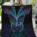 Suicide Prevention New Zealand Quilt Aotearoa Maori Butterfly Mix Silver Fern - Aussie Hoodie