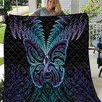Suicide Prevention New Zealand Quilt Aotearoa Maori Butterfly Mix Silver Fern - Aussie Hoodie