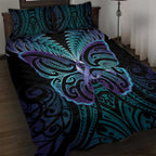 Suicide Prevention New Zealand Quilt Bed Set Aotearoa Maori Butterfly Mix Silver Fern - Aussie Hoodie