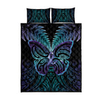 Suicide Prevention New Zealand Quilt Bed Set Aotearoa Maori Butterfly Mix Silver Fern - Aussie Hoodie