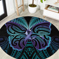 Suicide Prevention New Zealand Round Carpet Aotearoa Maori Butterfly Mix Silver Fern - Aussie Hoodie