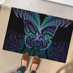 Suicide Prevention New Zealand Rubber Doormat Aotearoa Maori Butterfly Mix Silver Fern - Aussie Hoodie
