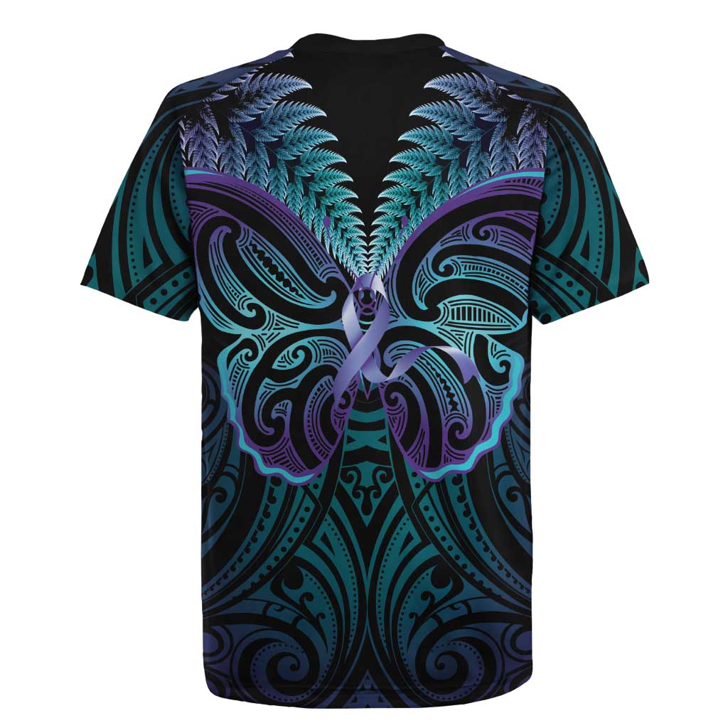 Suicide Prevention New Zealand Rugby Jersey Aotearoa Maori Butterfly Mix Silver Fern - Aussie Hoodie