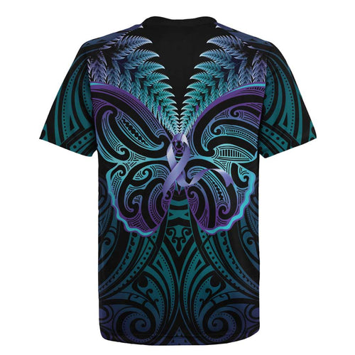 Suicide Prevention New Zealand Rugby Jersey Aotearoa Maori Butterfly Mix Silver Fern - Aussie Hoodie