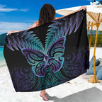 Suicide Prevention New Zealand Sarong Aotearoa Maori Butterfly Mix Silver Fern - Aussie Hoodie