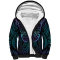 Suicide Prevention New Zealand Sherpa Hoodie Aotearoa Maori Butterfly Mix Silver Fern - Aussie Hoodie