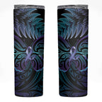 Suicide Prevention New Zealand Skinny Tumbler Aotearoa Maori Butterfly Mix Silver Fern - Aussie Hoodie