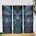 Suicide Prevention New Zealand Skinny Tumbler Aotearoa Maori Butterfly Mix Silver Fern - Aussie Hoodie