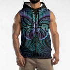 Suicide Prevention New Zealand Sleeveless Zip Hoodie Aotearoa Maori Butterfly Mix Silver Fern LT14