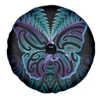Suicide Prevention New Zealand Spare Tire Cover Aotearoa Maori Butterfly Mix Silver Fern - Aussie Hoodie