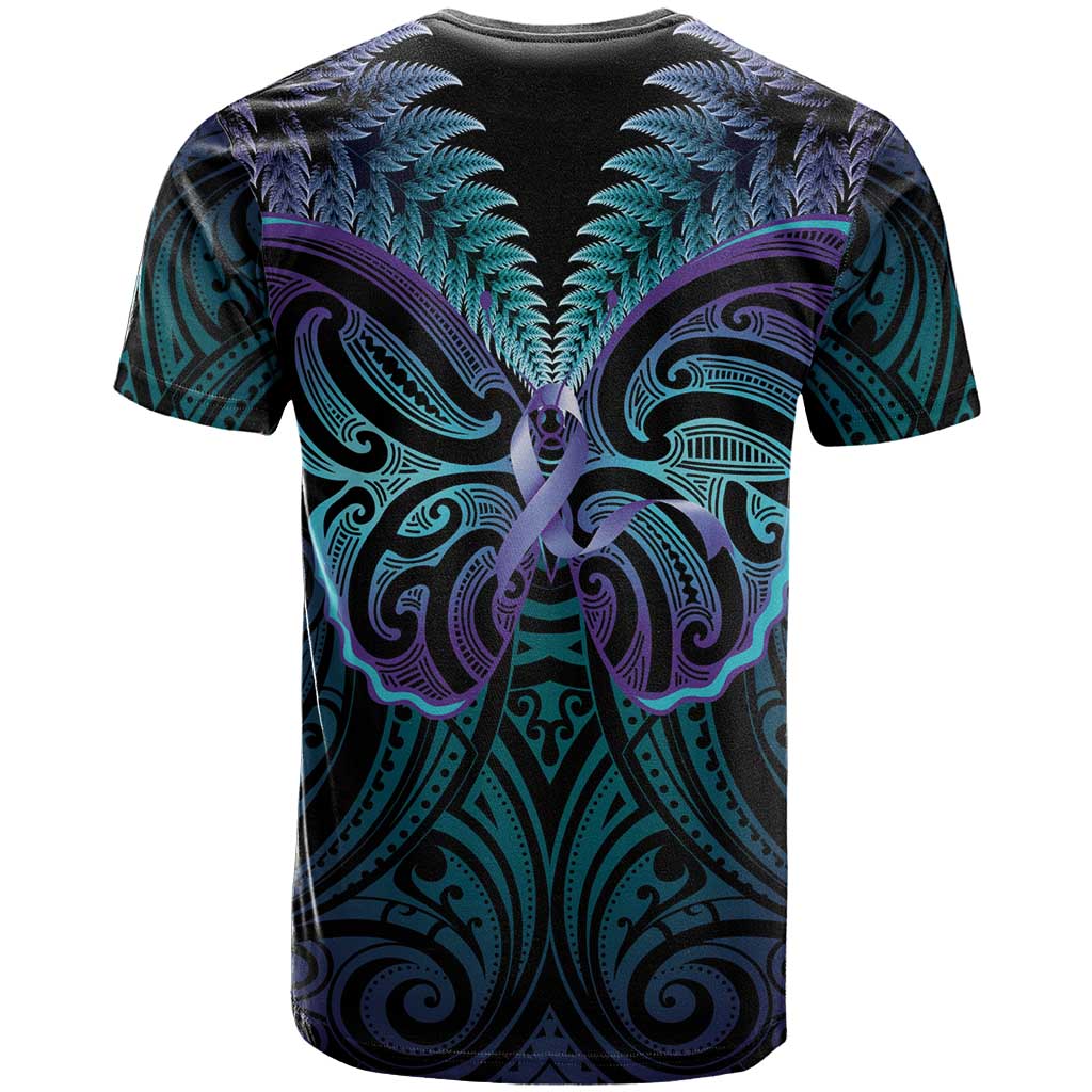 Suicide Prevention New Zealand T Shirt Aotearoa Maori Butterfly Mix Silver Fern - Aussie Hoodie
