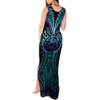 Suicide Prevention New Zealand Tank Maxi Dress Aotearoa Maori Butterfly Mix Silver Fern - Aussie Hoodie