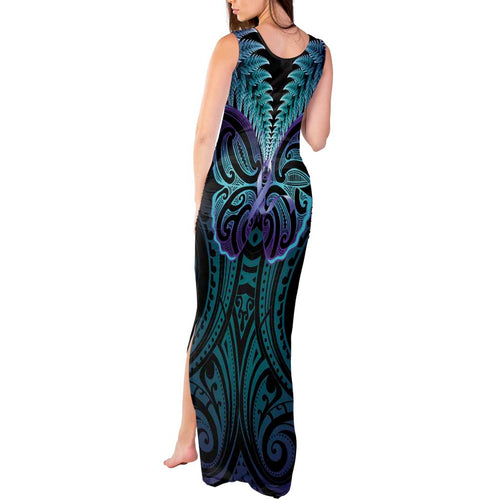 Suicide Prevention New Zealand Tank Maxi Dress Aotearoa Maori Butterfly Mix Silver Fern - Aussie Hoodie
