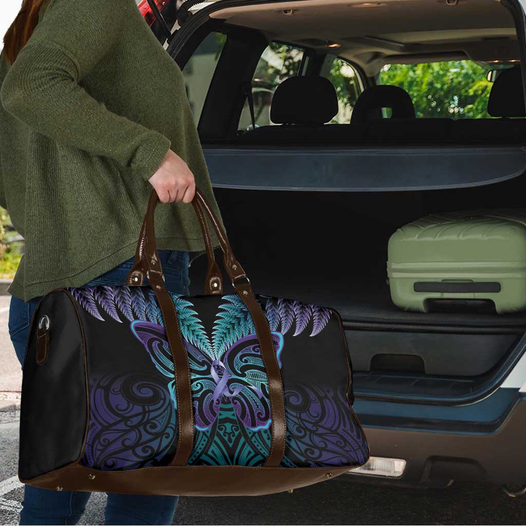 Suicide Prevention New Zealand Travel Bag Aotearoa Maori Butterfly Mix Silver Fern - Aussie Hoodie