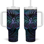 Suicide Prevention New Zealand Tumbler With Handle Aotearoa Maori Butterfly Mix Silver Fern - Aussie Hoodie