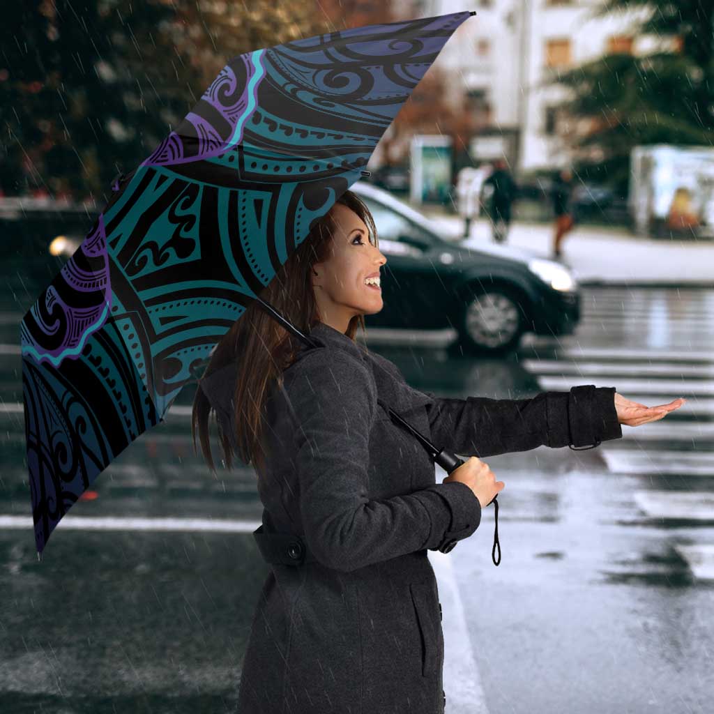 Suicide Prevention New Zealand Umbrella Aotearoa Maori Butterfly Mix Silver Fern - Aussie Hoodie