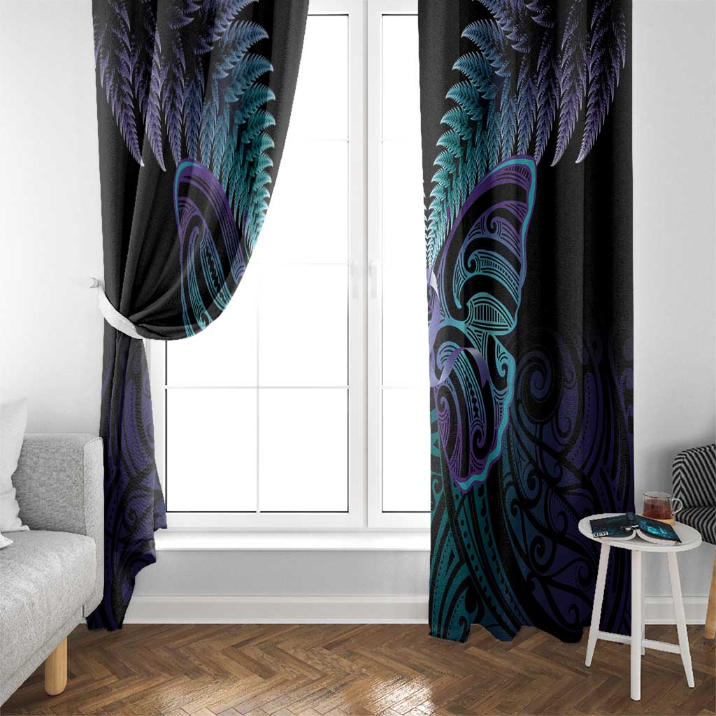 Suicide Prevention New Zealand Window Curtain Aotearoa Maori Butterfly Mix Silver Fern - Aussie Hoodie