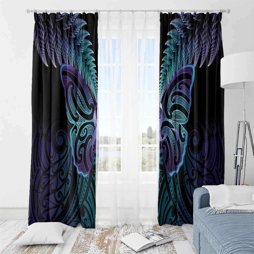 Suicide Prevention New Zealand Window Curtain Aotearoa Maori Butterfly Mix Silver Fern - Aussie Hoodie