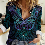 Suicide Prevention New Zealand Women Casual Shirt Aotearoa Maori Butterfly Mix Silver Fern - Aussie Hoodie