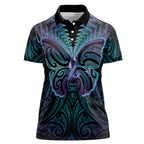 Suicide Prevention New Zealand Women Polo Shirt Aotearoa Maori Butterfly Mix Silver Fern - Aussie Hoodie