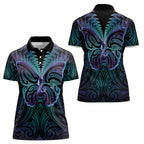 Suicide Prevention New Zealand Women Polo Shirt Aotearoa Maori Butterfly Mix Silver Fern - Aussie Hoodie