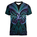 Suicide Prevention New Zealand Women V-Neck T-Shirt Aotearoa Maori Butterfly Mix Silver Fern - Aussie Hoodie