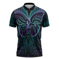 Suicide Prevention New Zealand Zipper Polo Shirt Aotearoa Maori Butterfly Mix Silver Fern - Aussie Hoodie