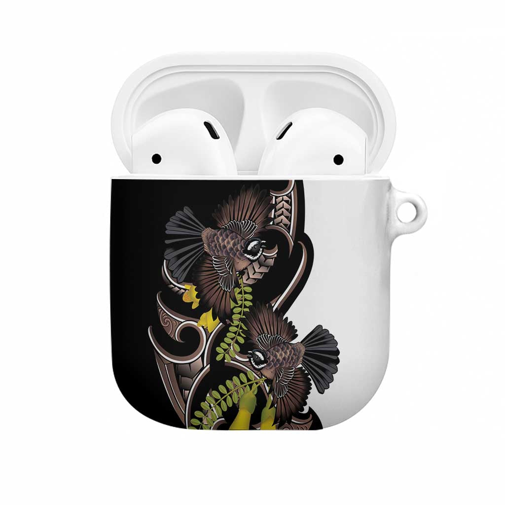 New Zealand Valentines Day AirPods Case Piwakawaka Lovers Maori Koru Tattoo - Aussie Hoodie