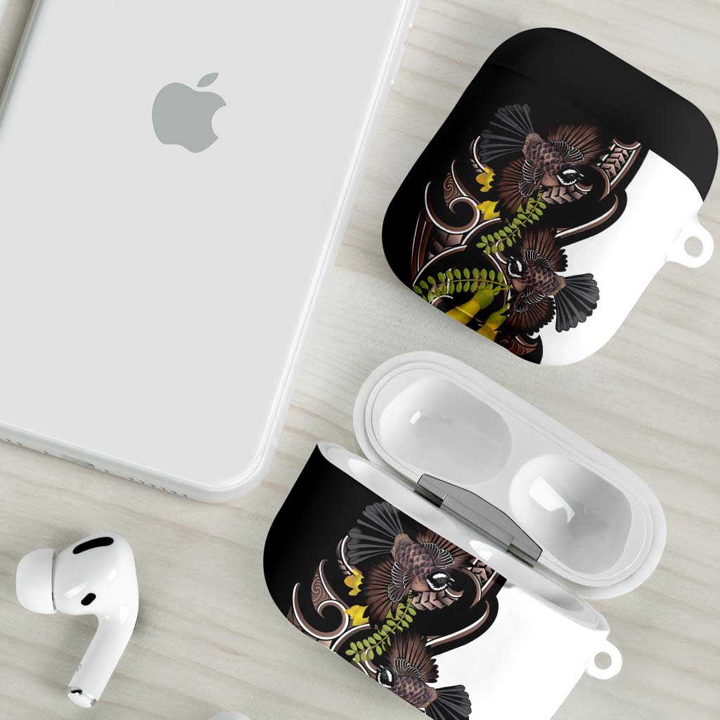 New Zealand Valentines Day AirPods Case Piwakawaka Lovers Maori Koru Tattoo - Aussie Hoodie
