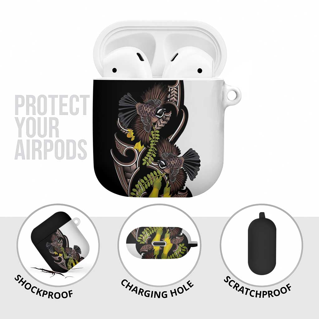 New Zealand Valentines Day AirPods Case Piwakawaka Lovers Maori Koru Tattoo - Aussie Hoodie