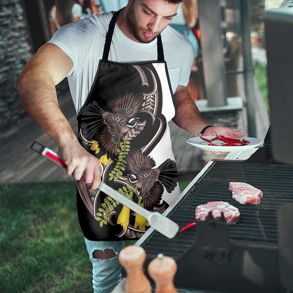 New Zealand Valentines Day Apron Piwakawaka Lovers Maori Koru Tattoo - Aussie Hoodie