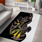 New Zealand Valentines Day Area Rug Piwakawaka Lovers Maori Koru Tattoo - Aussie Hoodie