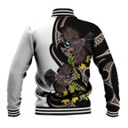 New Zealand Valentines Day Baseball Jacket Piwakawaka Lovers Maori Koru Tattoo - Aussie Hoodie