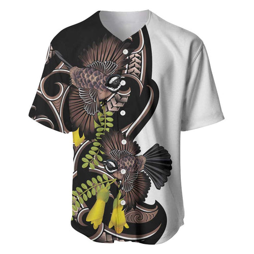 New Zealand Valentines Day Baseball Jersey Piwakawaka Lovers Maori Koru Tattoo - Aussie Hoodie