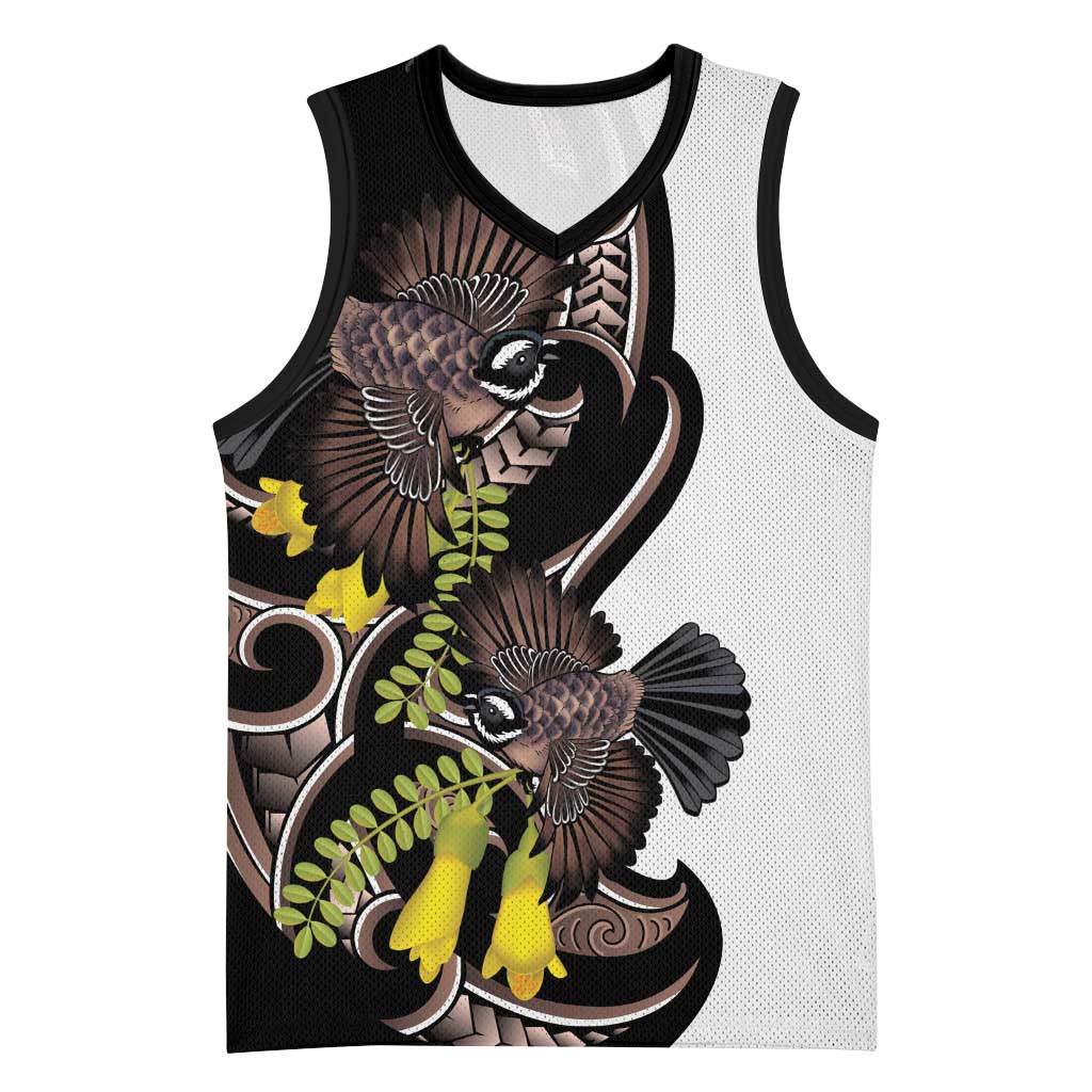 New Zealand Valentines Day Basketball Jersey Piwakawaka Lovers Maori Koru Tattoo - Aussie Hoodie