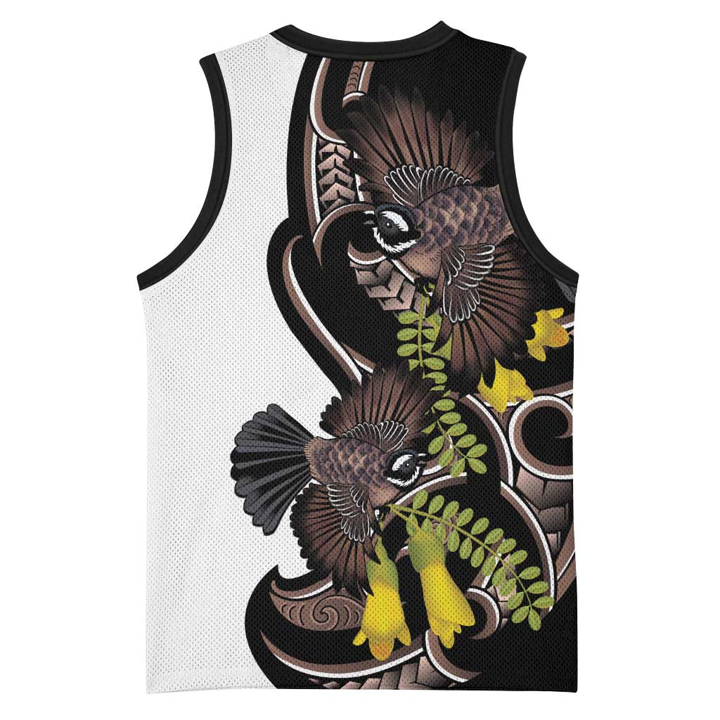 New Zealand Valentines Day Basketball Jersey Piwakawaka Lovers Maori Koru Tattoo - Aussie Hoodie