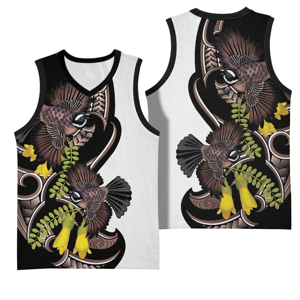 New Zealand Valentines Day Basketball Jersey Piwakawaka Lovers Maori Koru Tattoo - Aussie Hoodie