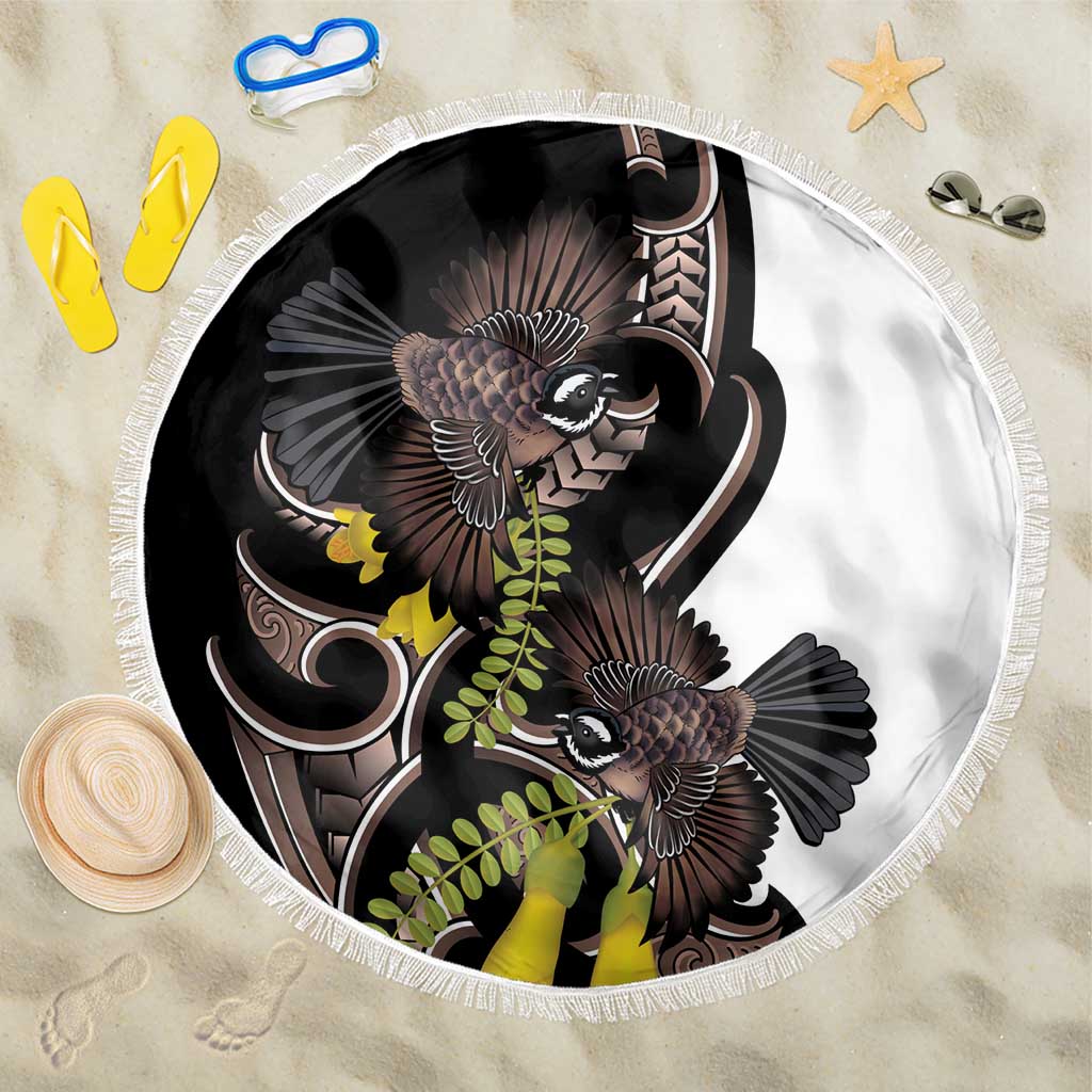 New Zealand Valentines Day Beach Blanket Piwakawaka Lovers Maori Koru Tattoo - Aussie Hoodie