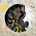 New Zealand Valentines Day Beach Blanket Piwakawaka Lovers Maori Koru Tattoo - Aussie Hoodie