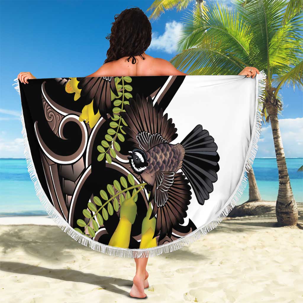 New Zealand Valentines Day Beach Blanket Piwakawaka Lovers Maori Koru Tattoo - Aussie Hoodie