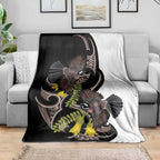 New Zealand Valentines Day Blanket Piwakawaka Lovers Maori Koru Tattoo - Aussie Hoodie