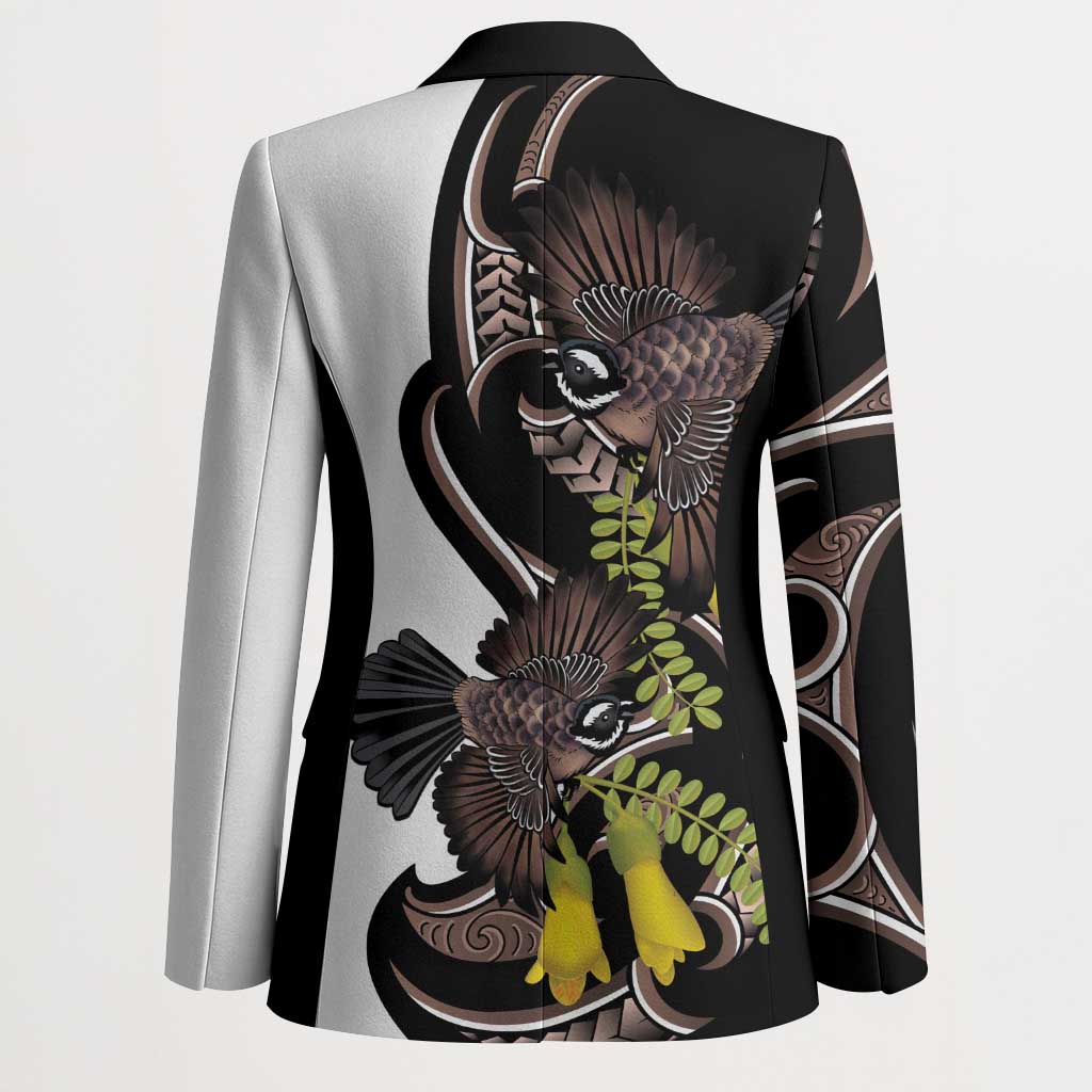 New Zealand Valentines Day Blazer Piwakawaka Lovers Maori Koru Tattoo - Aussie Hoodie