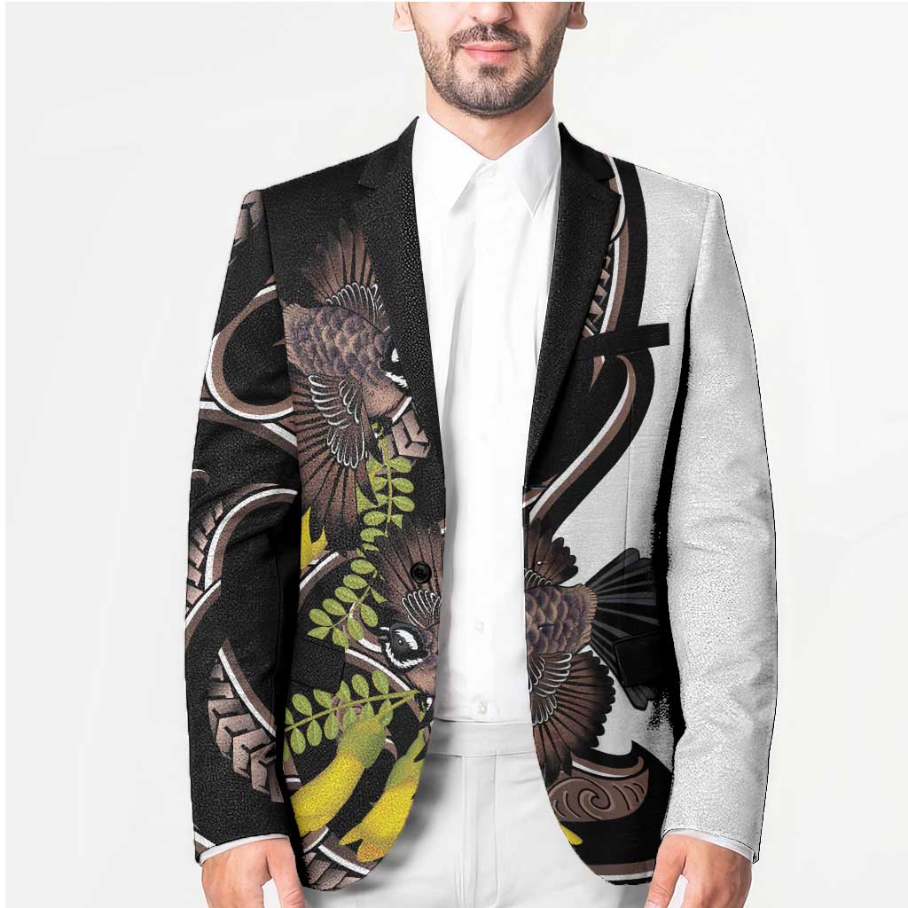 New Zealand Valentines Day Blazer Piwakawaka Lovers Maori Koru Tattoo - Aussie Hoodie