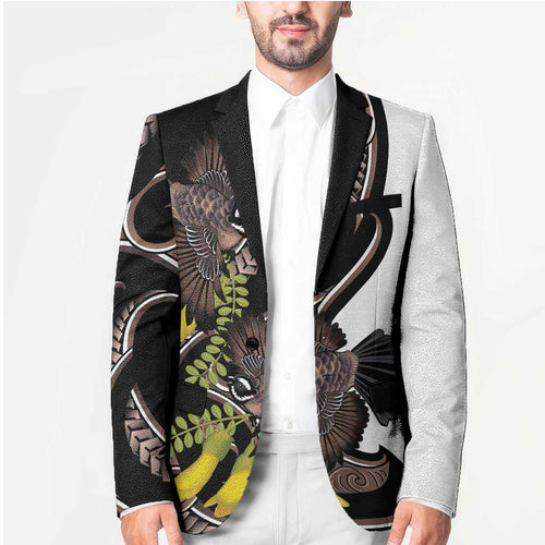 New Zealand Valentines Day Blazer Piwakawaka Lovers Maori Koru Tattoo - Aussie Hoodie